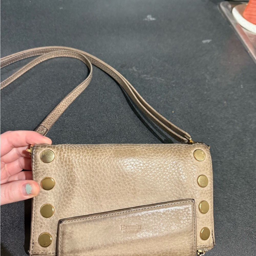 Hammitt Levy Tan Leather Crossbody Wallet